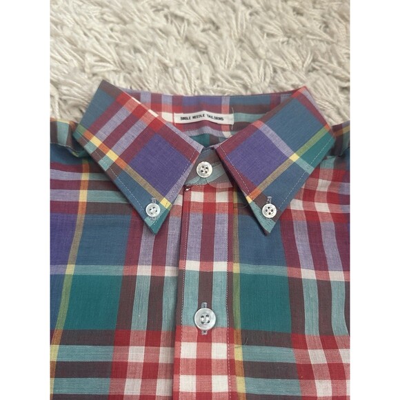 NWOT Vintage Weekender Plaid By Bud Berma Button Up Shirt Men’s Small - Picture 2 of 5